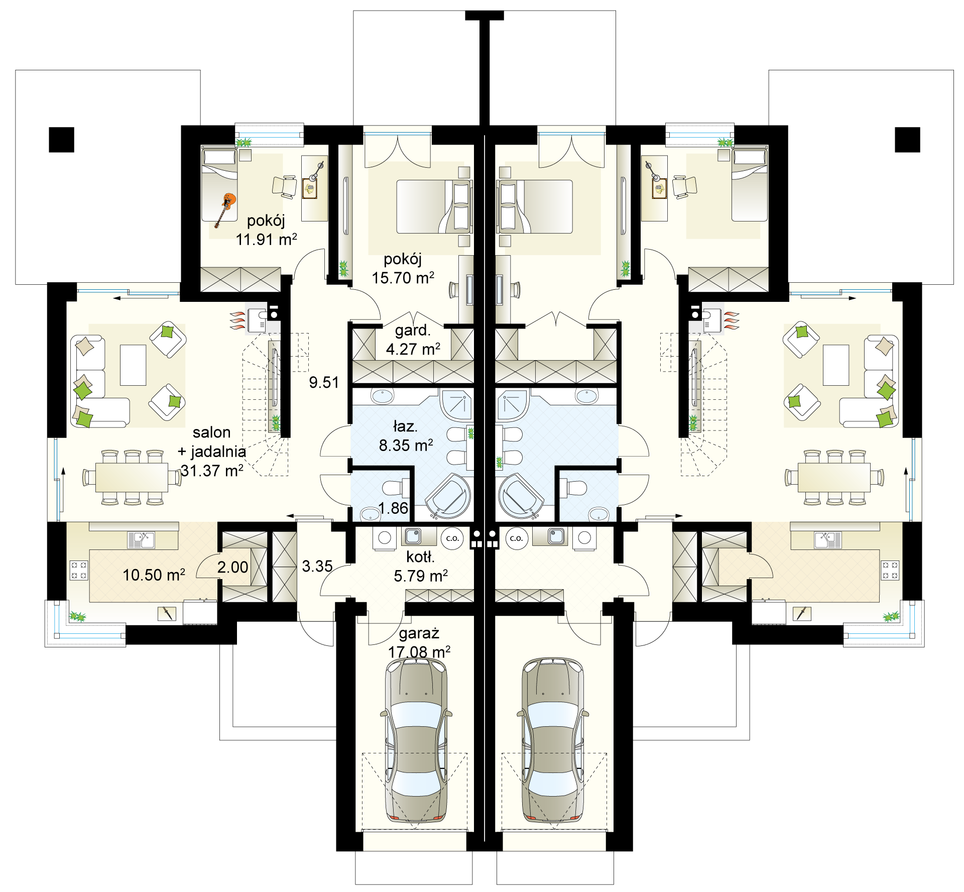 Projekt domu Aster 3 104,61 m² - Domowe Klimaty