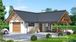 Projekt domu Garaż z wiatą GW-1