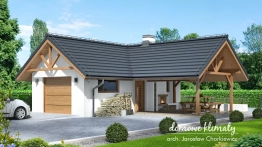 Projekt domu Garaż z wiatą GW-1 (1)