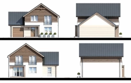 Projekt domu Pchełka z garażem (2)