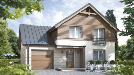 Projekt domu Pchełka z garażem (1)