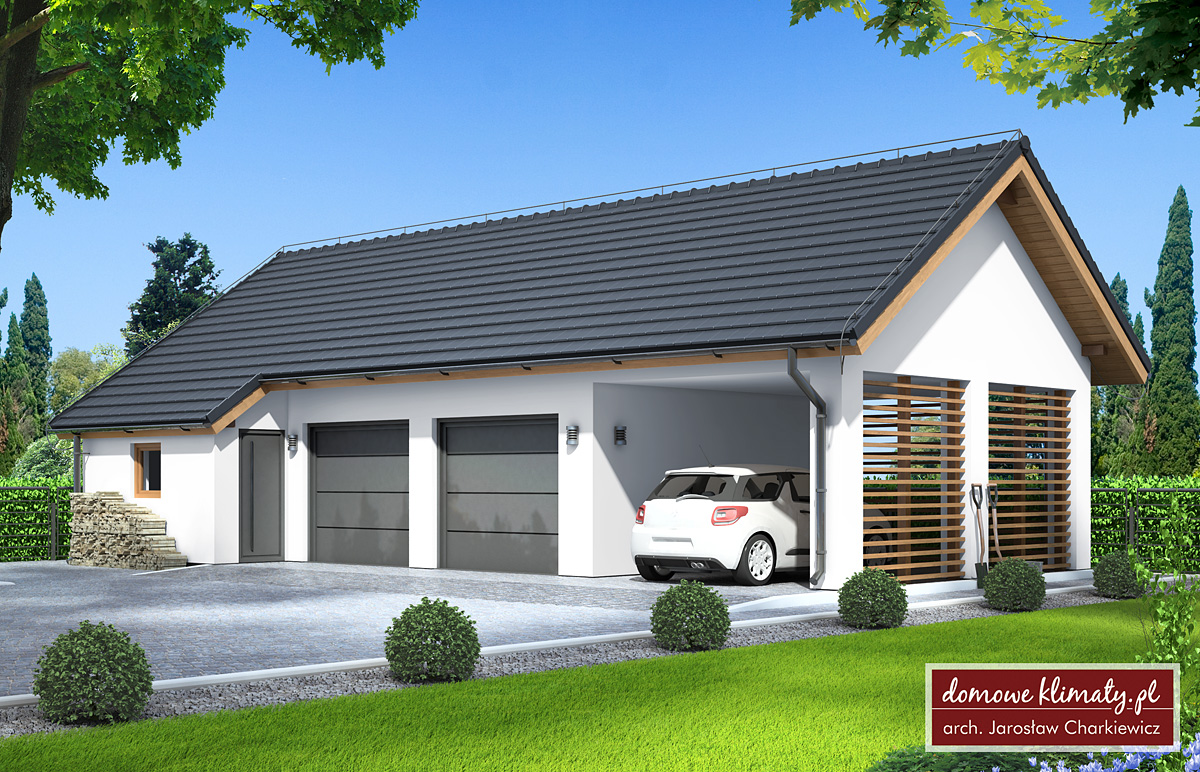 Projekt Garaż Gw 3 7596 M² Domowe Klimaty